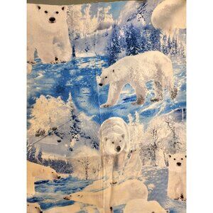 Winters Pearl Polar Bear Cotton Fabric By Greta Lynn For Kanvas  Scenic Wildlife